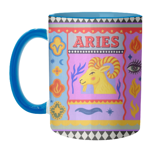 Aries star sign - unique mug by Wallace Elizabeth