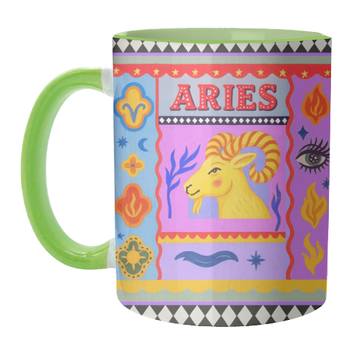 Aries star sign - unique mug by Wallace Elizabeth