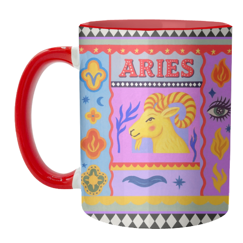 Aries star sign - unique mug by Wallace Elizabeth