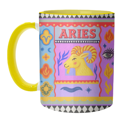Aries star sign - unique mug by Wallace Elizabeth