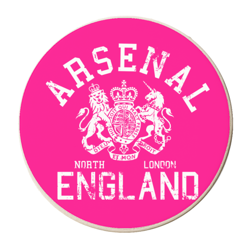 Arsenal Womens Football Pink Giftware - personalised beer coaster by AbiGoLucky