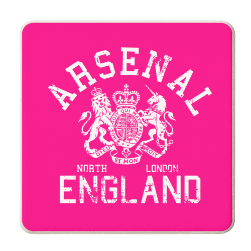Arsenal Womens Football Pink Giftware - personalised beer coaster by AbiGoLucky