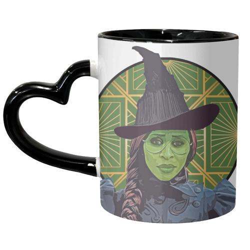Art Deco Elphaba - unique mug by DOLLY WOLFE