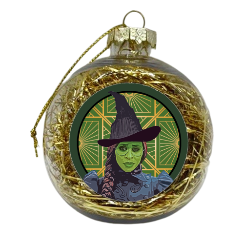 Art Deco Elphaba - xmas bauble by DOLLY WOLFE