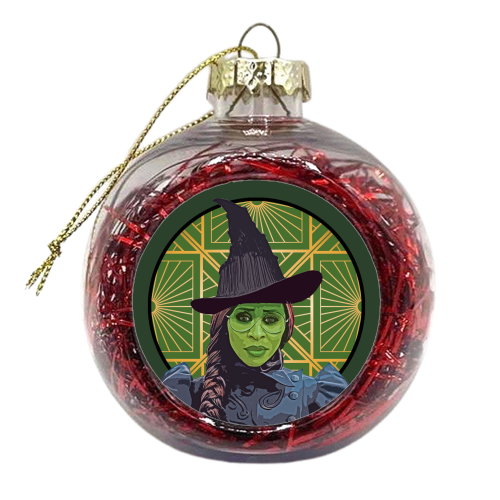 Art Deco Elphaba - xmas bauble by DOLLY WOLFE