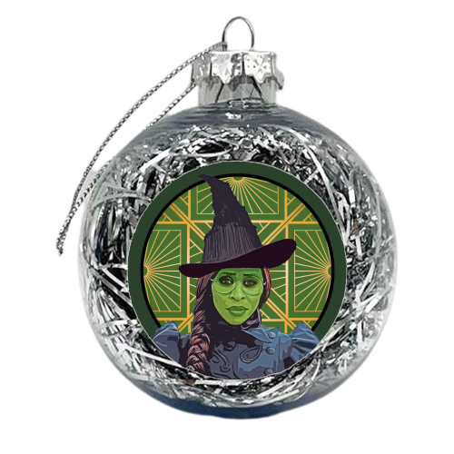 Art Deco Elphaba - xmas bauble by DOLLY WOLFE
