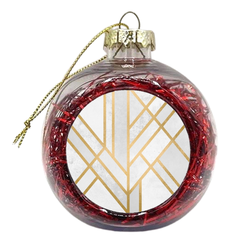 Art Deco Geometry 2 - xmas bauble by Elisabeth Fredriksson