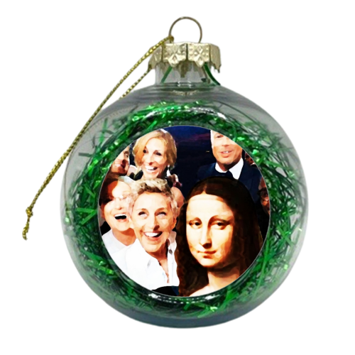 Art of Selfies - colourful christmas bauble by Wallace Elizabeth
