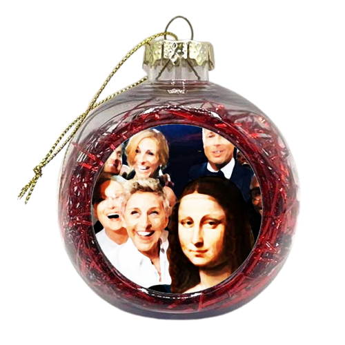 Art of Selfies - colourful christmas bauble by Wallace Elizabeth