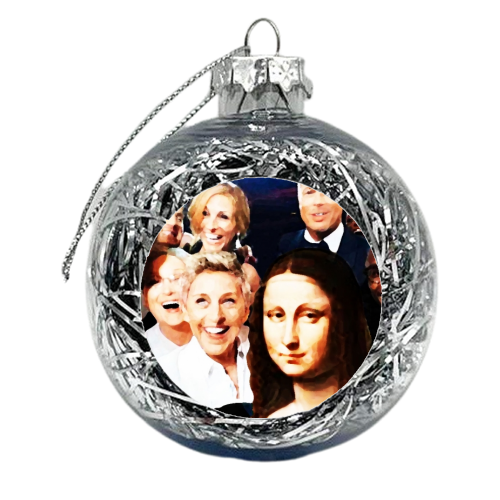 Art of Selfies - colourful christmas bauble by Wallace Elizabeth