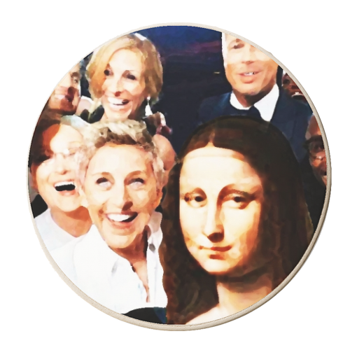 Art of Selfies - personalised beer coaster by Wallace Elizabeth