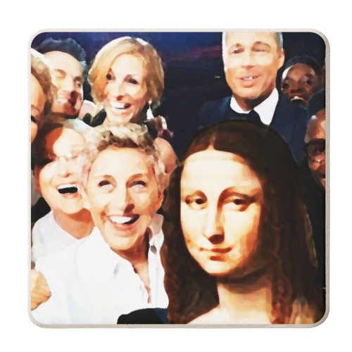 Art of Selfies - personalised beer coaster by Wallace Elizabeth