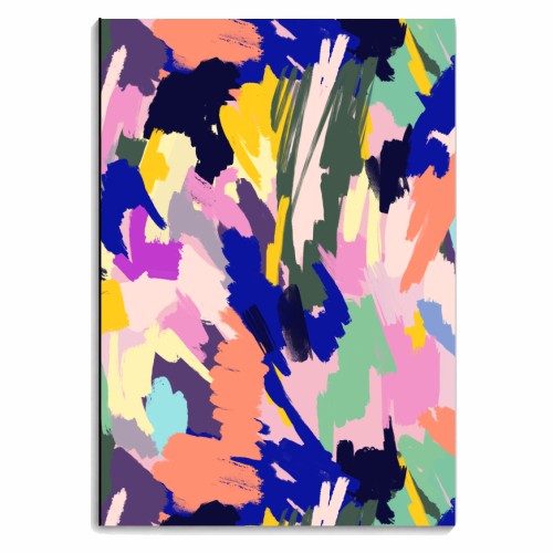 Artistic Colorful Brushstrokes Texture - personalised A4, A5, A6 notebook by Ninola Design