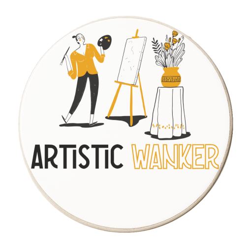 Artistic wanker - personalised beer coaster by UKVanlife