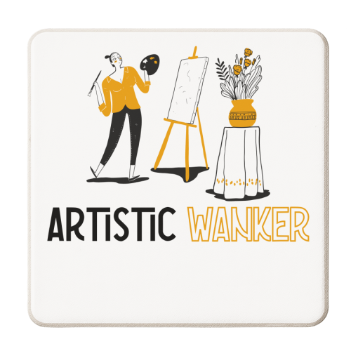 Artistic wanker - personalised beer coaster by UKVanlife