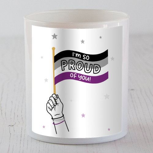 Asexual coming out - scented candle by Loren Grosvenor