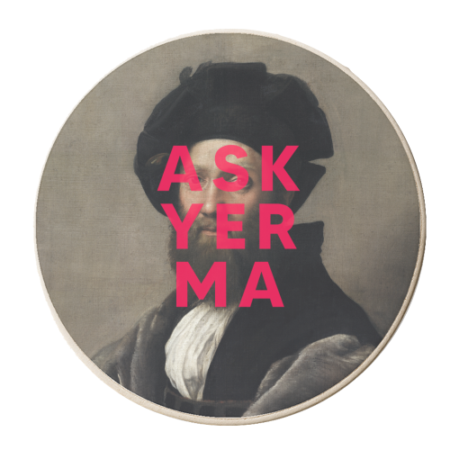 Ask Yer Ma - personalised beer coaster by The 13 Prints