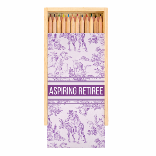 Aspiring Retiree - Coloured Pencils with Box by Lilly Rose