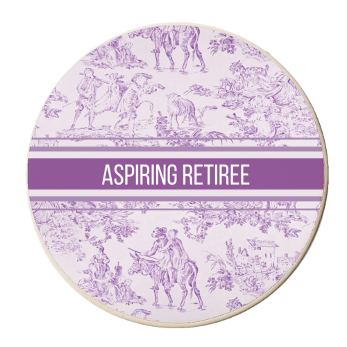 Aspiring Retiree - personalised beer coaster by Lilly Rose
