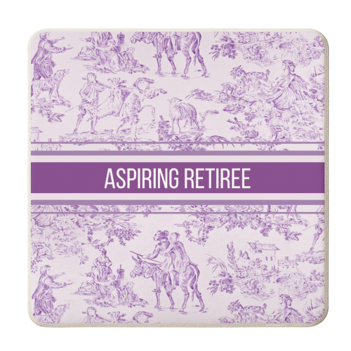 Aspiring Retiree - personalised beer coaster by Lilly Rose