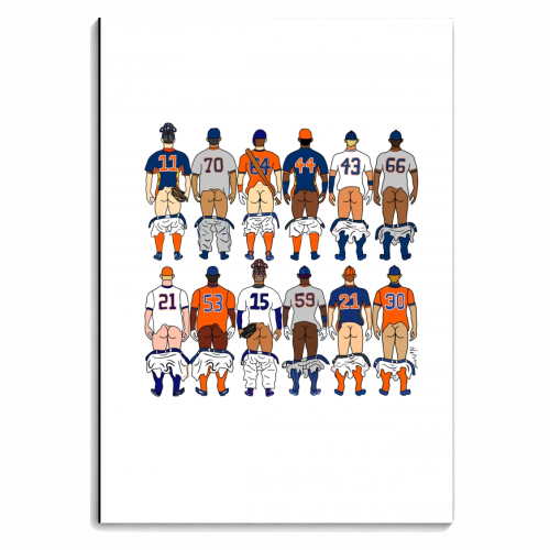 Astro Baseball Butts - personalised A4, A5, A6 notebook by Notsniw Art