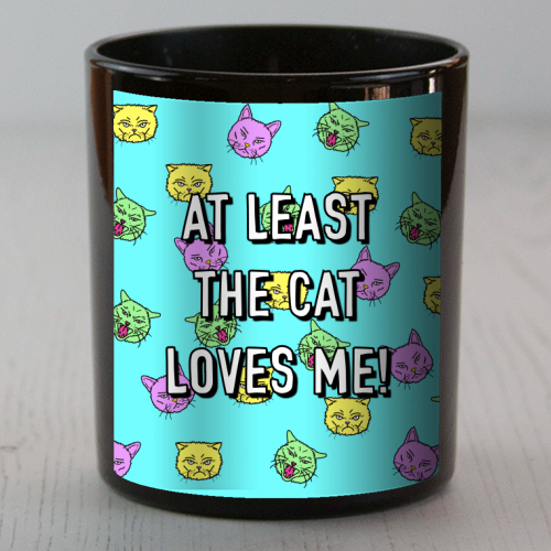 At Least The Cat Loves Me! - scented candle by Adam Regester