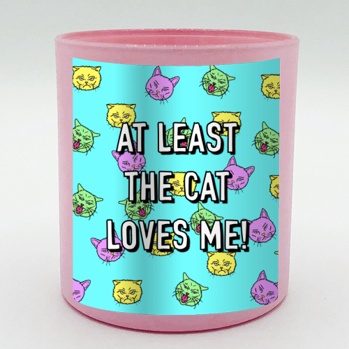 At Least The Cat Loves Me! - scented candle by Adam Regester