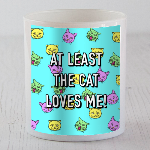 At Least The Cat Loves Me! - scented candle by Adam Regester