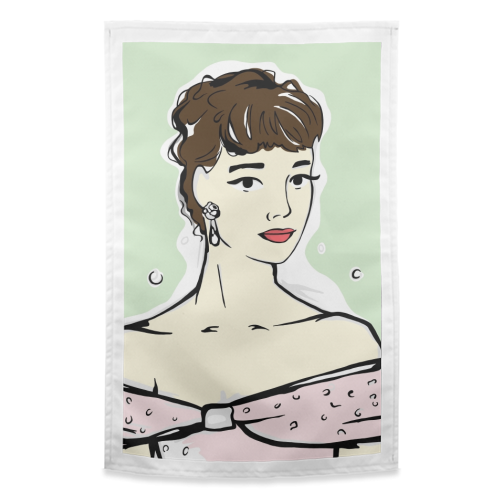 Audrey - funny tea towel by Bec Broomhall