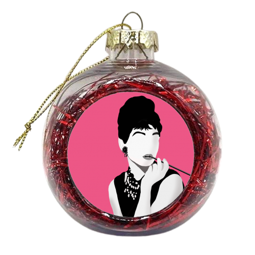 Audrey Hepburn - xmas bauble by Rock and Rose Creative