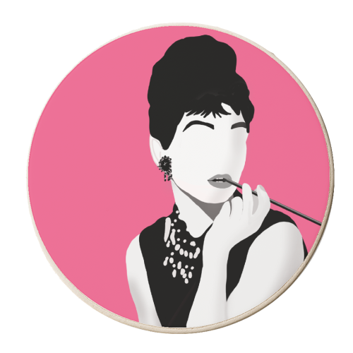 Audrey Hepburn - personalised beer coaster by Rock and Rose Creative
