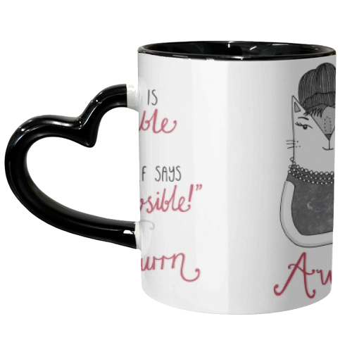 Audrey Hepurrn - unique mug by Katie Ruby Miller