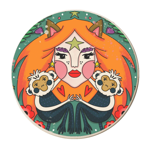 AUGUST'S CHILD - personalised beer coaster by Nichola Cowdery