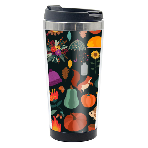 Autumn fall pattern - photo water bottle by haris kavalla