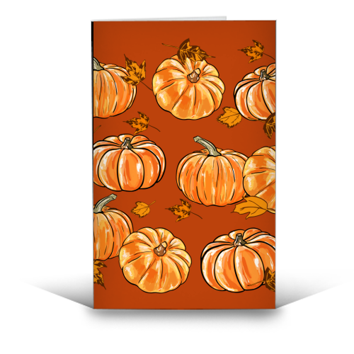 Autumn Pumpkins - funny greeting card by EZbie