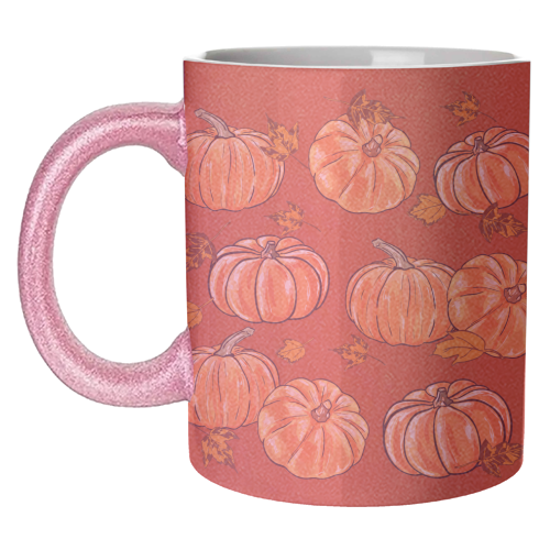Autumn Pumpkins - unique mug by EZbie