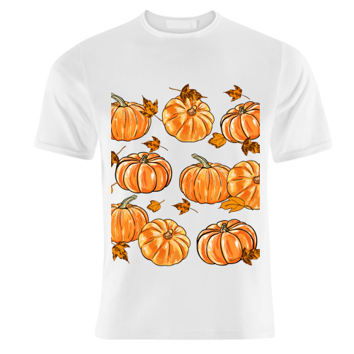 Autumn Pumpkins - unique t shirt by EZbie