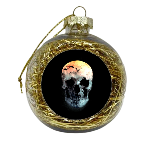 Autumn Skull - xmas bauble by Danny Villarreal