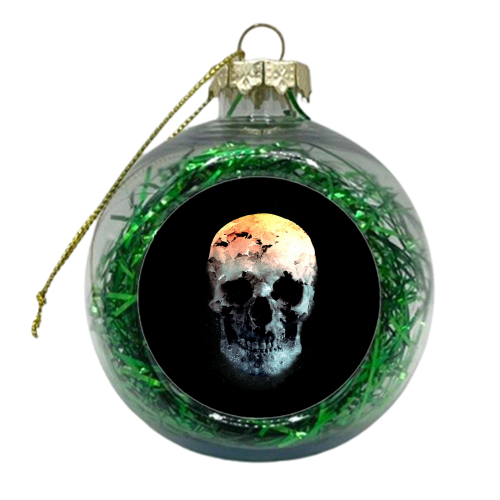 Autumn Skull - xmas bauble by Danny Villarreal