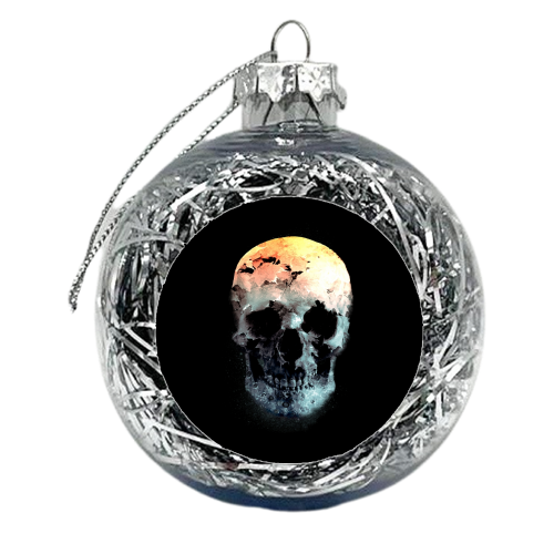 Autumn Skull - xmas bauble by Danny Villarreal