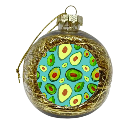 Avocados - xmas bauble by Rosemaria Romero