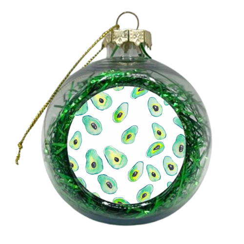Avocados - xmas bauble by Michelle Walker