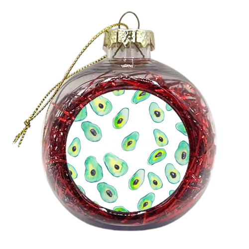 Avocados - xmas bauble by Michelle Walker