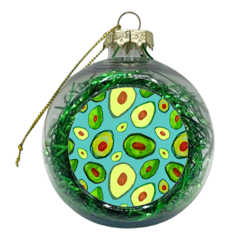 Avocados - xmas bauble by Rosemaria Romero