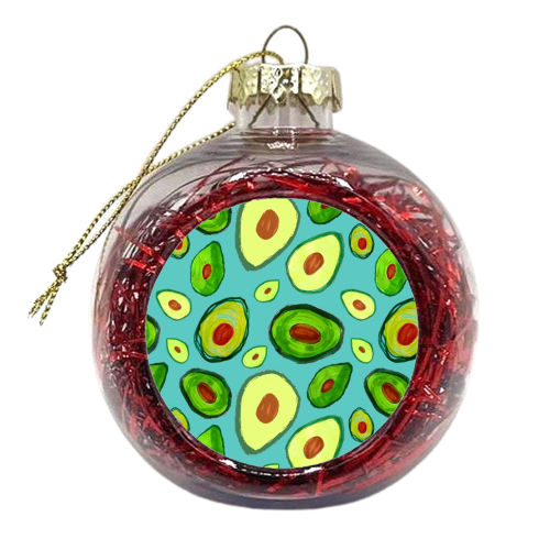 Avocados - xmas bauble by Rosemaria Romero