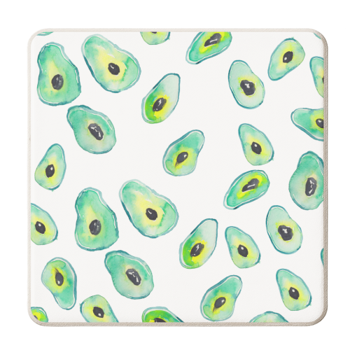 Avocados - personalised beer coaster by Michelle Walker