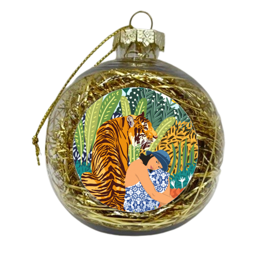 Awaken The Tiger Within - xmas bauble by Uma Prabhakar Gokhale