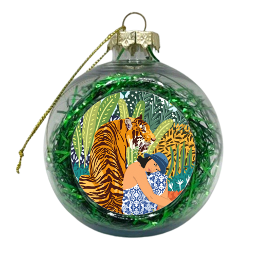 Awaken The Tiger Within - xmas bauble by Uma Prabhakar Gokhale