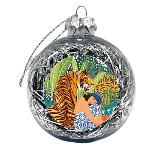 Awaken The Tiger Within - xmas bauble by Uma Prabhakar Gokhale