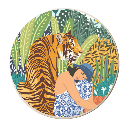 Awaken The Tiger Within - personalised beer coaster by Uma Prabhakar Gokhale